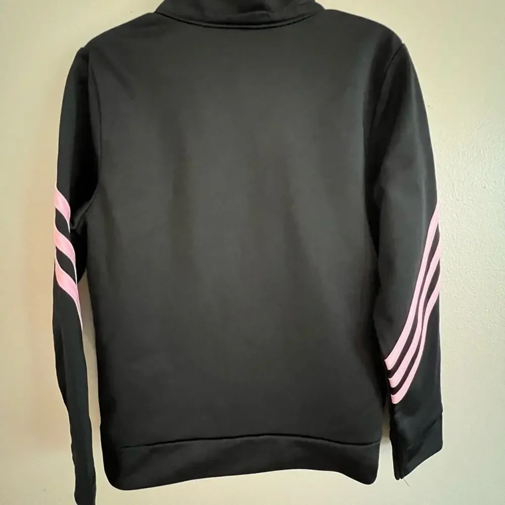 ADIDAS GIRLS TWO PIECE -FULL ZIP JACKET/PANTS SIZE 6 MINT